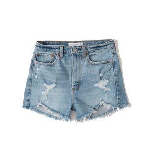 Abercrombie high rise mom Jean shorts